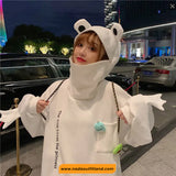 Loose Cute Frog Style Hoodie