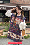 Sleeveless Cute Horse Cartoon Knitted Vest Sweater