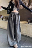 Loose Belted Retro Style Pants