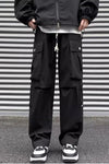 Loose Cargo Pockets Drawstring Casual Men Pants