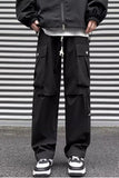 Loose Cargo Pockets Drawstring Casual Men Pants