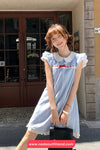 Sweet Peter Pan Collar Plaid Pattern Mini Dress