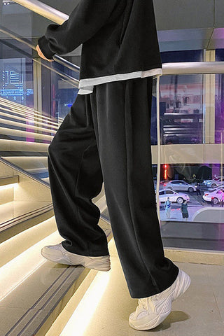 Loose Solid Color Straight Men Sweatpants – Nada Outfit Land