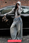 Loose Retro Blue Wide Leg Jeans Pants