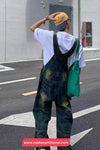 Loose Retro Men Jeans Jumpsuit