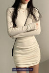 Long Sleeve Sexy Turtleneck Slim Dress