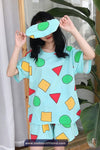 Short Sleeve Sin Chan Cartoon Pajamas Set