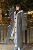 Two Piece Hooded Style Wool Warm Jacket