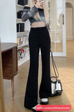 High Waist Slim Flare Office Long Pants