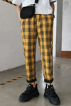 Long Hip Hop Plaid Slim Pants