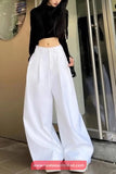 High Waist Loose Wide Leg Office Suits Pants