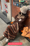High Waist Retro Pattern Woolen Long Skirts