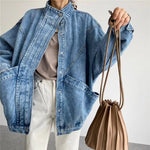 Loose Double Pocket Style Denim Jacket