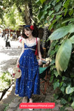 Sexy Cute Floral Pattern Beach Vacation Long Dress