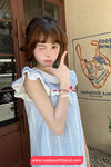 Sweet Peter Pan Collar Plaid Pattern Mini Dress