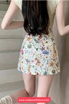 High Waist Elegant Floral A-Line Skirts