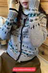 Long Sleeve Vintage Christmas Casual Cardigan Sweater