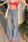 Loves Full Pattern Long Jeans Pants