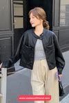 Long Sleeve O-Neck Double Big Pockets Jacket