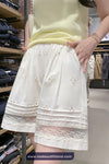 Cute Lace Spliced Hollow Out Shorts