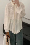 Long Sleeve Vintage Embroidered Casual Blouse Shirt