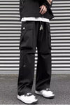 Loose Cargo Pockets Drawstring Casual Men Pants