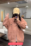 Loose Pins Buckle Buttons Style Street Wear Jacket