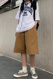 High Waist Loose Basic Solid Shorts Pants