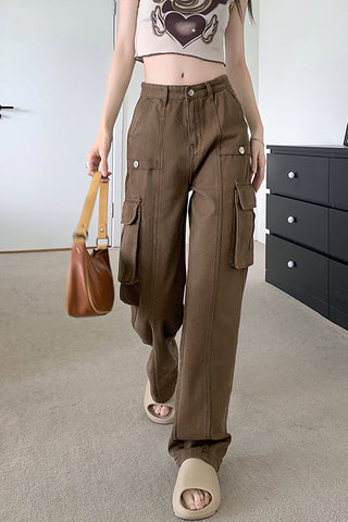 High Waist Vintage Cargo Pockets Pants – Nada Outfit Land