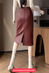 High Waist Elegant PU Leather Skirts