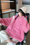 Loose Hooded Cute Colors Fluffy Sweater