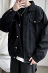 Long Sleeve Casual Color Men Jeans Jacket