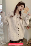 Loose Cute Hooded Knitted Cardigan Sweater