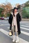 Two Piece Hooded Style Wool Warm Jacket