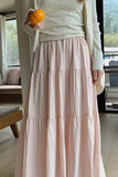 Loose A-Line Sweet Ruched Long Skirts