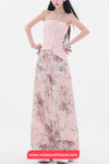 High Waist Floral Pattern Pink Pants