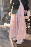 Loose A-Line Sweet Ruched Long Skirts