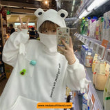 Loose Cute Frog Style Hoodie