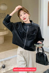 Long Sleeve O-Neck Double Big Pockets Jacket