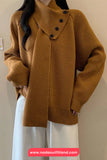 Loose Removable Scarf Knitted Sweater