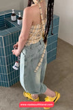 Loose Knee Length Casual Denim Shorts