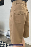 High Waist Khaki Colors Basic Shorts