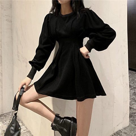 Long Sleeve Abdomen Casual Dress – Nada Outfit Land