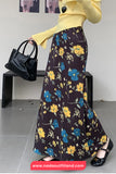 High Waist Retro Floral Long Elegant Skirts