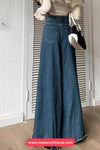 High Waist Loose Tassel Wide Leg Jeans Pants