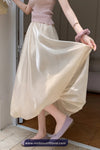 High Waist Ball Gown Elegant Long Satin Skirts