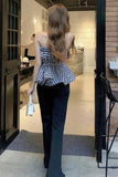 Get the ultimate Y2K Aesthetic with this Off Shoulder Plaid Checkered Cropped Shirt. The perfect choice for Preppy outfits, Baddie-core styles, and retro streetwear looks. Featuring a flattering cropped fit and a classic check pattern, this Bardot-style shirt is a must-have for your Soft Girl or Grunge capsule wardrobe. Style it with high-waisted jeans and chunky sneakers for the ultimate "Pinterest girl" look.