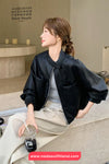 Long Sleeve O-Neck Double Big Pockets Jacket