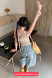 Loose Knee Length Casual Denim Shorts