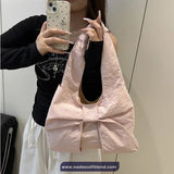 Cute Retro 3D Bow Plaid Pattern Shoulder Bag